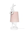 KARE lampa stołowa RABBIT 68 cm biała  / róźowa
