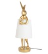 KARE lampa stołowa RABBIT 88 cm biała / złota