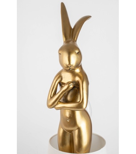 KARE lampa stołowa RABBIT 50 cm złota / biała