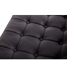 Sofa dwuosobowa BARCELON PRESTIGE PLUS czarna - włoska selekcjonowana skóra naturalna, stal