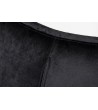 Fotel EGG SZEROKI VELVET czarny.50 - welur, podstawa stal