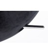 Fotel EGG SZEROKI VELVET czarny.50 - welur, podstawa stal