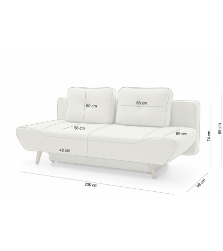 Sofa DORIAN z funkcją spania - II grupa tkanin