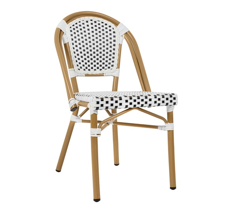 Krzesło CAFE PARIS białe rattan