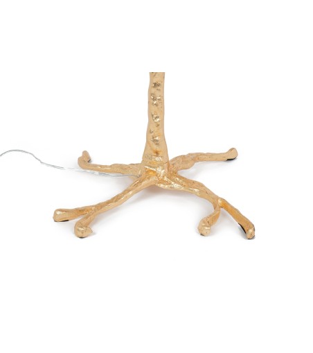 Lampa podłogowa TIFFANY 175 biała  mosiądz / naturalne pióra