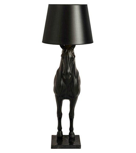 Lampa podłogowa KOŃ HORSE STAND S czarna  - włókno szklane