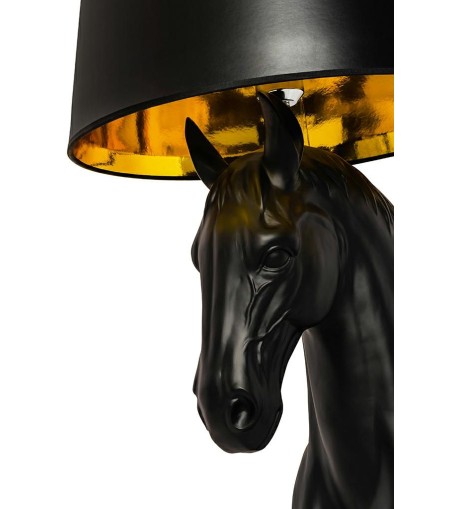 Lampa podłogowa KOŃ HORSE STAND S czarna  - włókno szklane