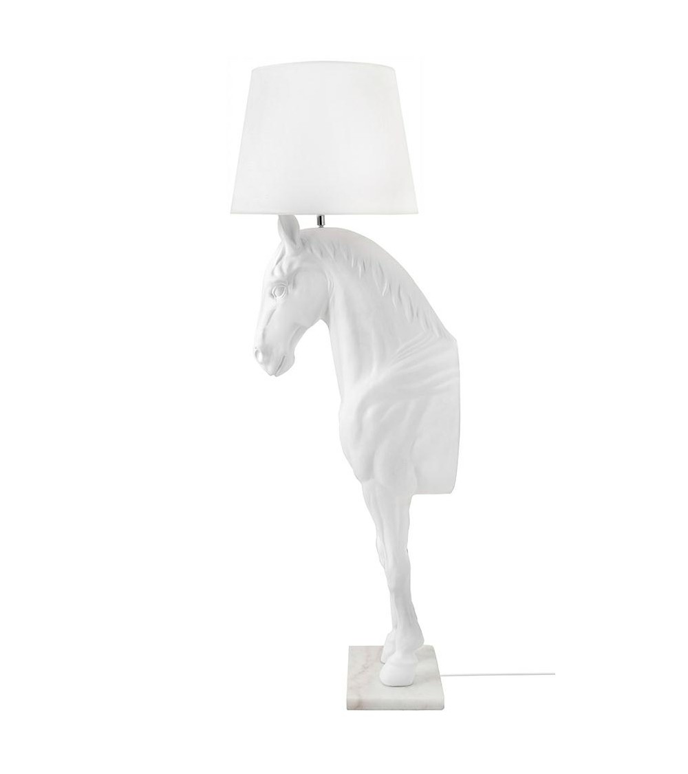 Lampa podłogowa KOŃ HORSE STAND M biała  - włókno szklane