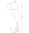 Lampa podłogowa KOŃ HORSE STAND M biała  - włókno szklane