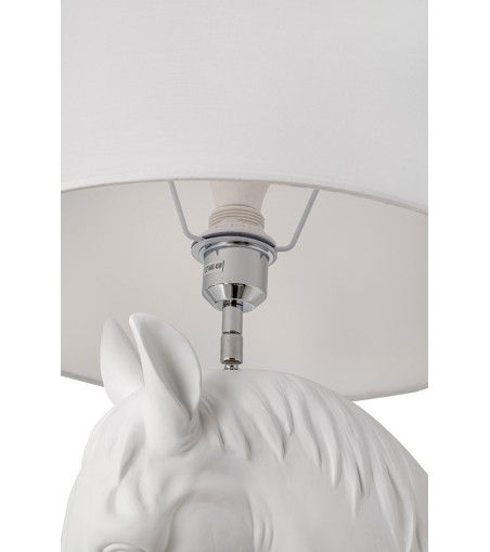 Lampa podłogowa KOŃ HORSE STAND M biała  - włókno szklane