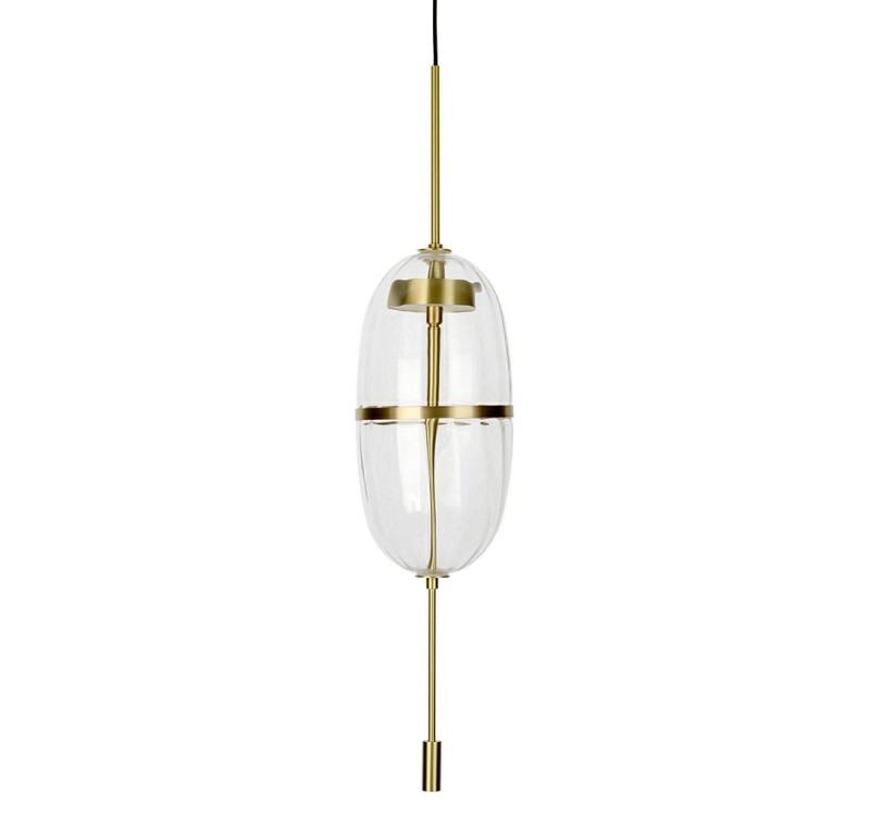 Lampa wisząca CHAPLIN 200 mosiądz - LED, szkło