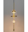 Lampa wisząca CHAPLIN 200 mosiądz - LED, szkło