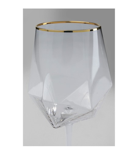 KARE komplet kieliszków do wina DIAMOND   RIM 525 ml (4 sztuki)