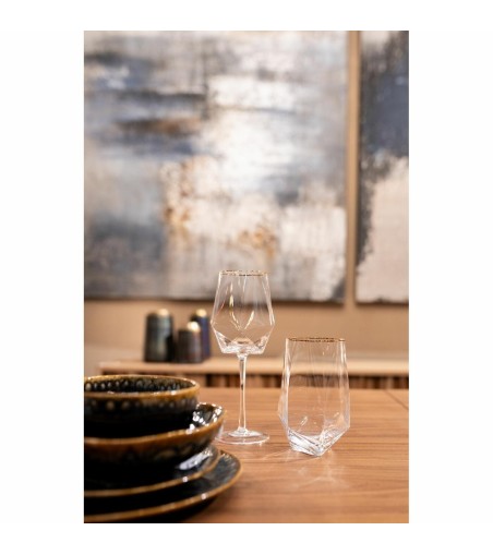 KARE komplet kieliszków do wina DIAMOND   RIM 525 ml (4 sztuki)