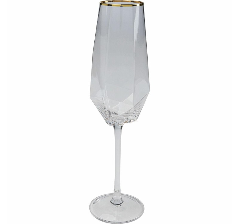 KARE komplet kieliszków do szampana       DIAMOND RIM 360 ml (4 sztuki)
