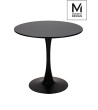 MODESTO stół TULIP FI 80 czarny - MDF, podstawa metalowa