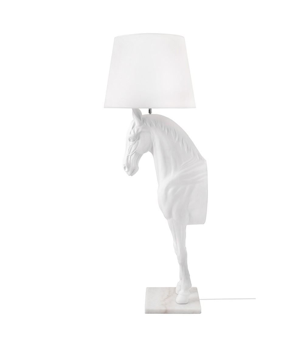 Lampa podłogowa KOŃ HORSE STAND S biała - włókno szklane