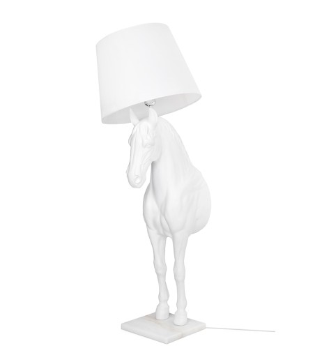 Lampa podłogowa KOŃ HORSE STAND S biała - włókno szklane