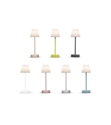 NEW GARDEN lampa stołowa LOLA SLIM 30 BATTERY anthracite