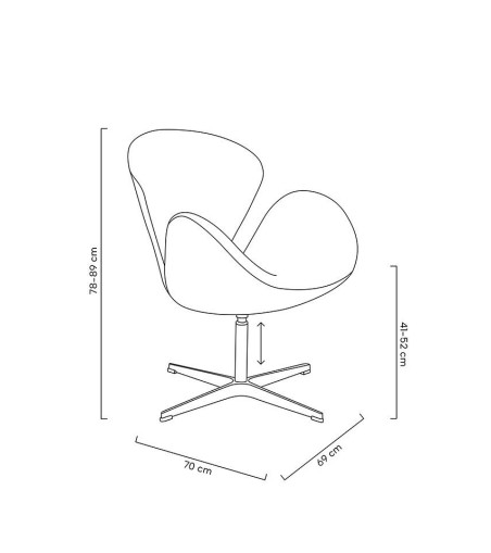 Fotel SWAN PREMIUM regulowany czerwony