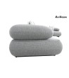 MaMaison sofa narożna ogrodowa ALEXANDER  szara (poduszki i pokrowiec w zestawie)