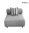 MaMaison sofa ogrodowa ALEXANDER szara    (poduszki i pokrowiec w zestawie)