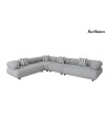 MaMaison sofa narożna ogrodowa ALEXANDER  4 szara (poduszki i pokrowiec w zestawie)