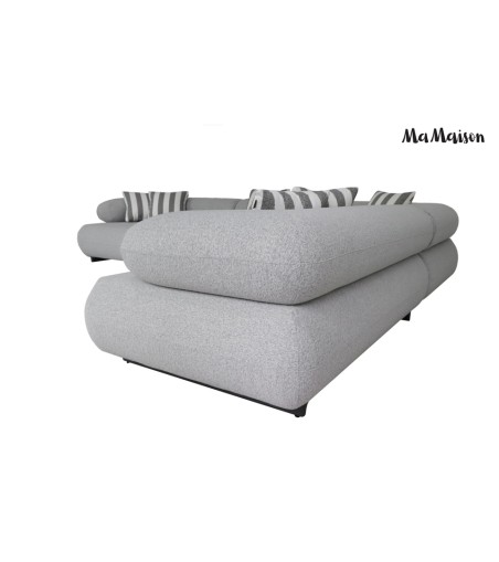 MaMaison sofa narożna ogrodowa ALEXANDER  4 szara (poduszki i pokrowiec w zestawie)