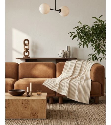 Koc pluszowy SHP LUMERA beżowy