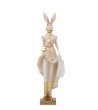 Figurka dekoracyjna SHP RABBIT beżowa /   złota