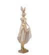 Figurka dekoracyjna SHP RABBIT beżowa /   złota