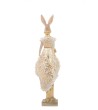 Figurka dekoracyjna SHP RABBIT beżowa /   złota