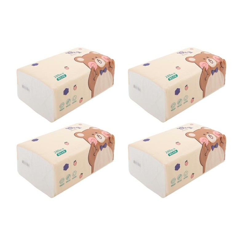 Zestaw 4 opakowań chusteczek 4-warstwowe  SHP SOFT 4