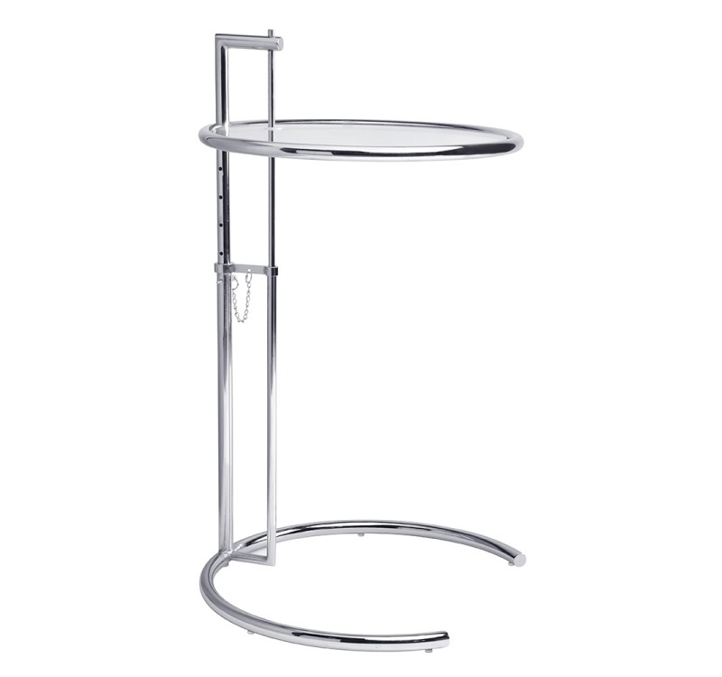 Stolik GREY chromowany - metal, szkło