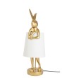 KARE lampa stołowa RABBIT 68 cm  złota / biała