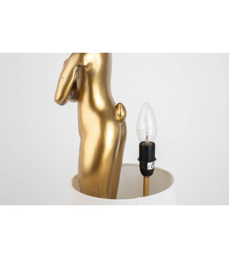 KARE lampa stołowa RABBIT 68 cm  złota / biała