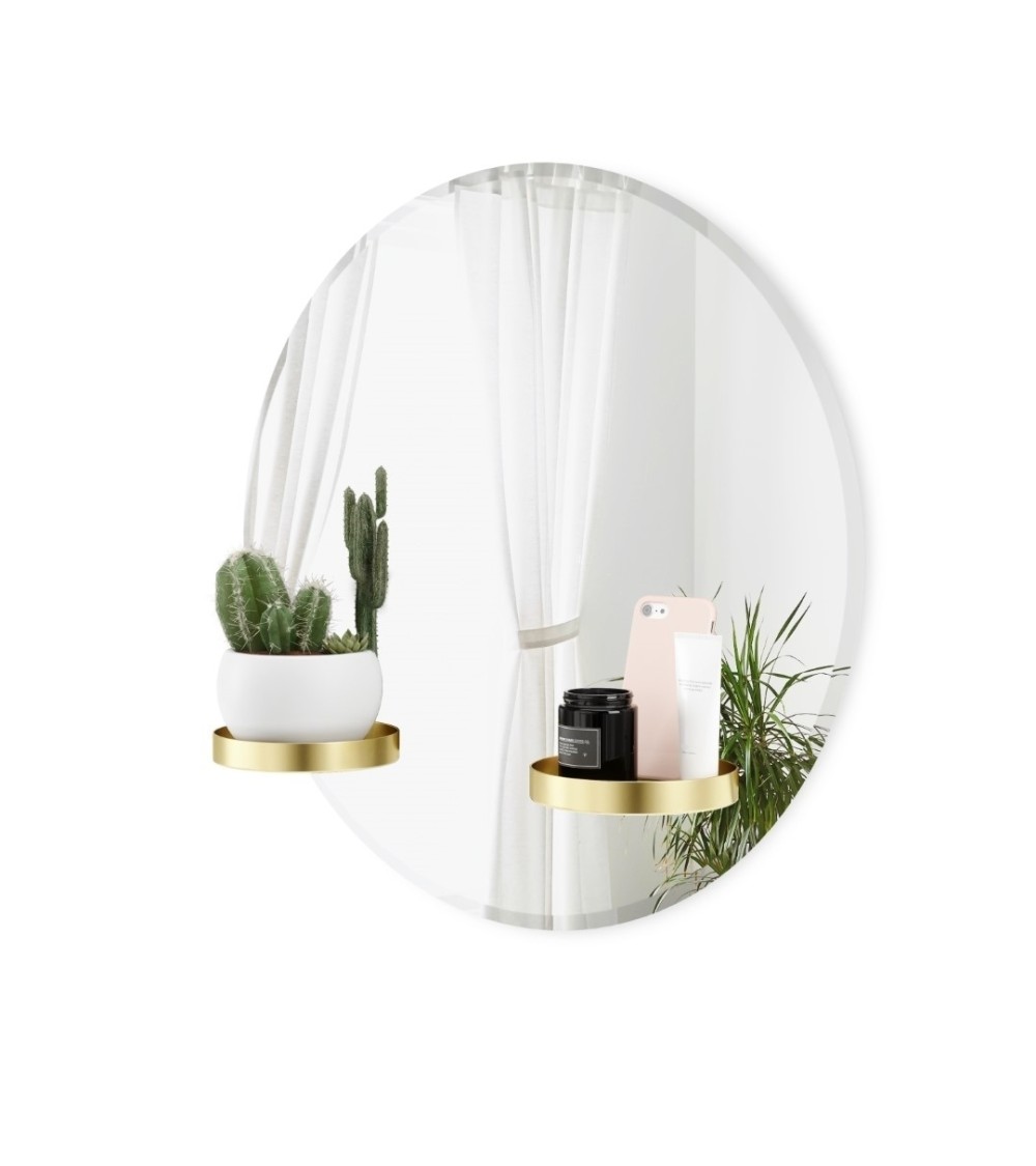 UMBRA lustro ścienne PERCH 60 cm mosiężne