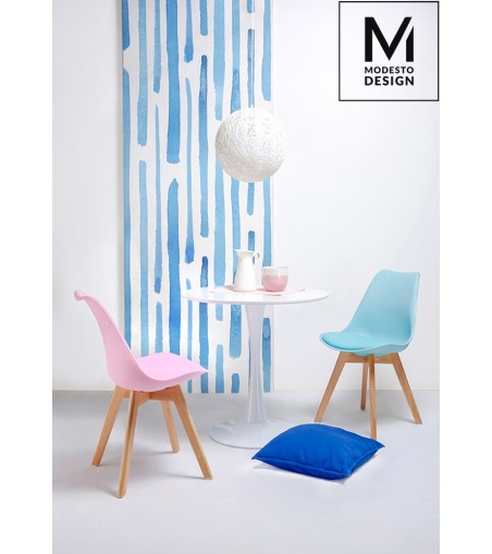 MODESTO stół TULIP FI 80 biały - MDF, podstawa metalowa