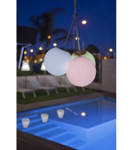 NEW GARDEN lampa wisząca NORAI 25 BATTERY GREY