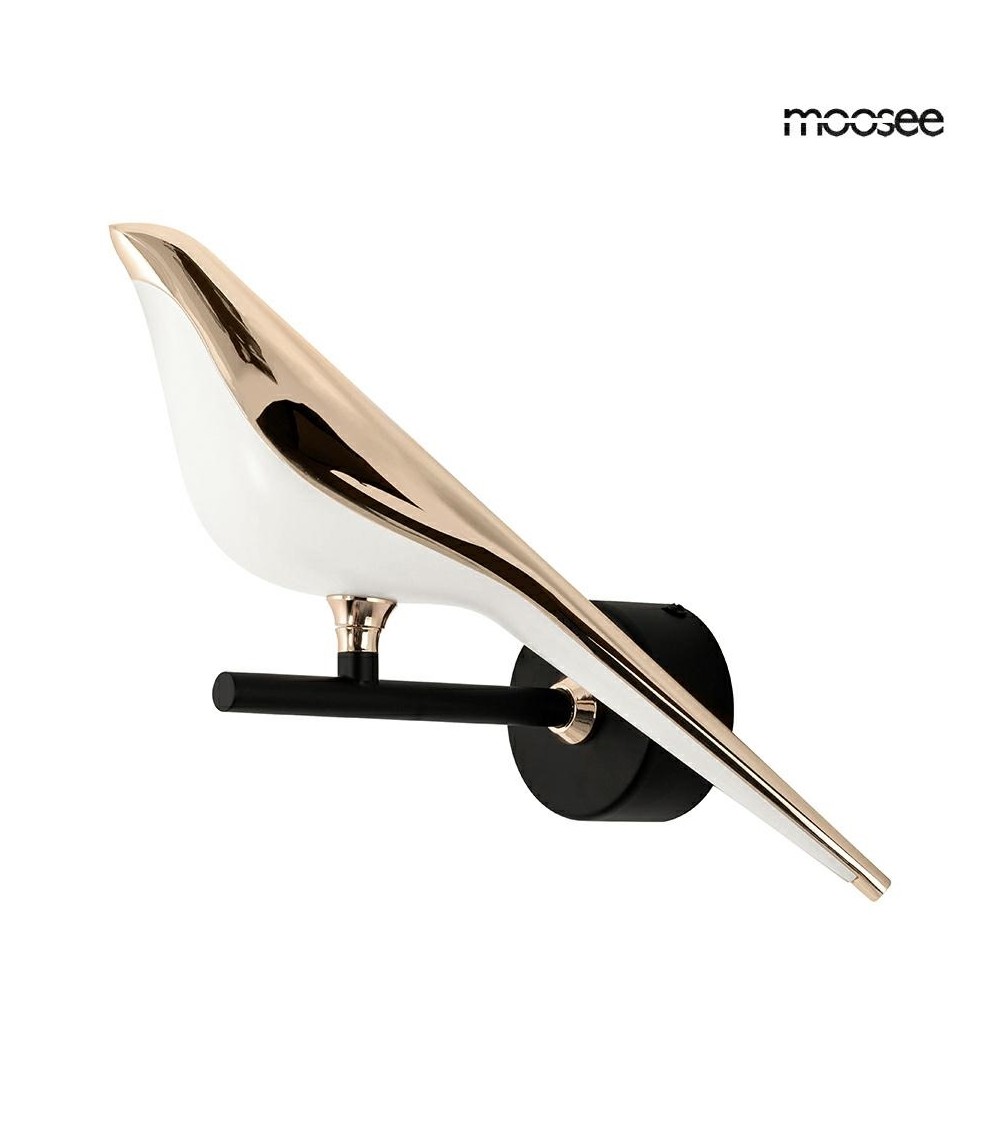 MOOSEE lampa ścienna BIRD złota