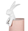KARE lampa stołowa RABBIT 50 cm  biała / różowa